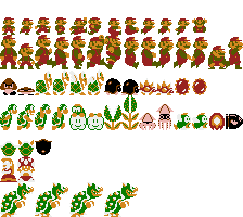 Complete sprite sheet generated from the NES ROM