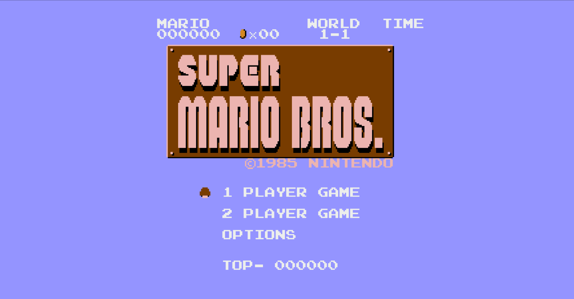 Title screen